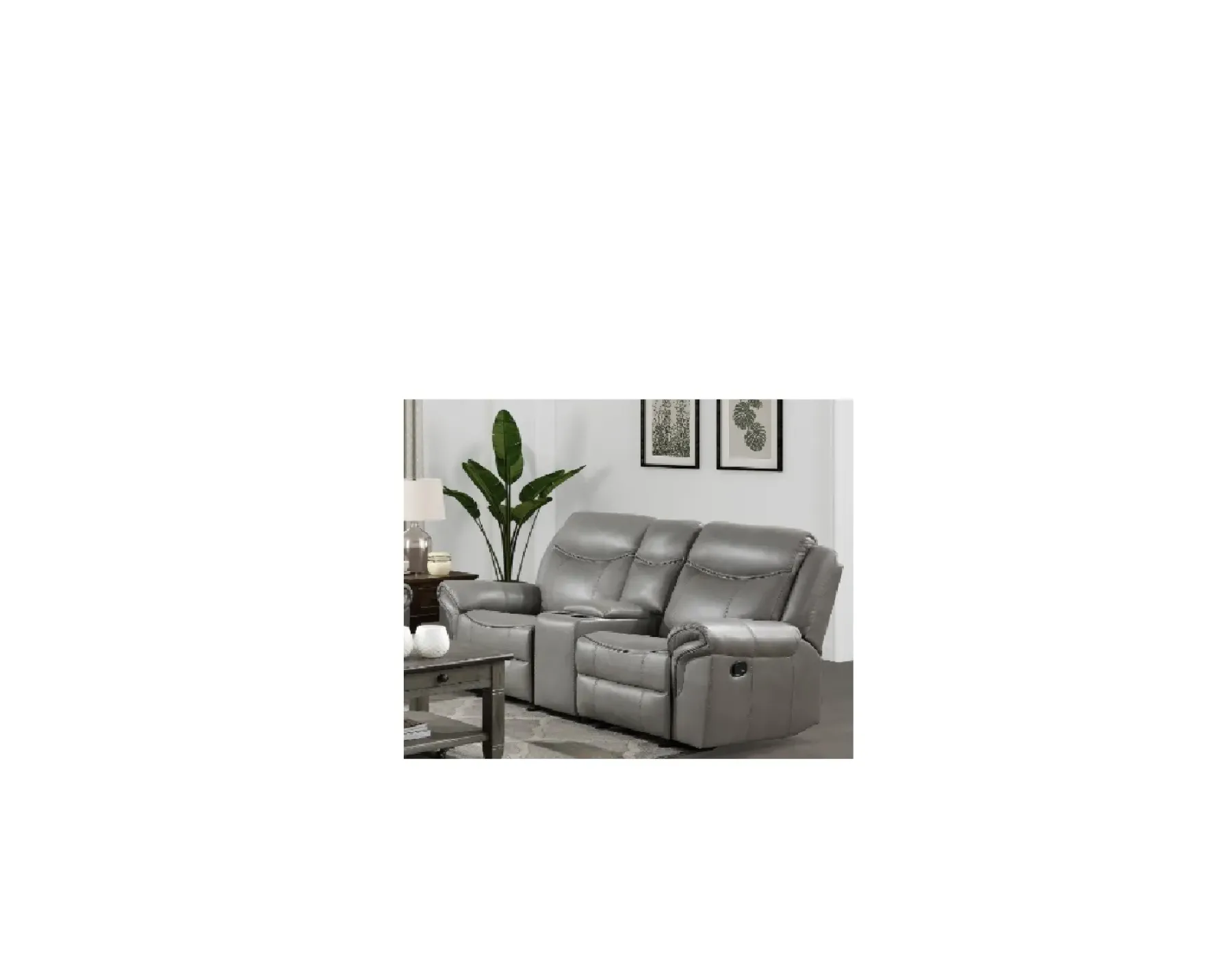 Sale American Furniture Galleries Aram Double Manual Reclining Loveseat