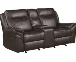 Fashion American Furniture Galleries Aram Double Manual Reclining Loveseat