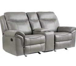 Sale American Furniture Galleries Aram Double Manual Reclining Loveseat