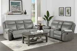 Sale American Furniture Galleries Aram Double Manual Reclining Loveseat