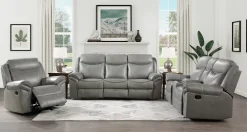 Sale American Furniture Galleries Aram Double Manual Reclining Loveseat