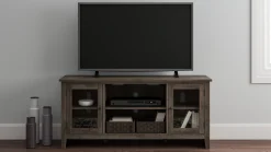 Sale American Furniture Galleries Arlenbry Lg TV Stand W/ Fireplace Option