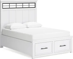 Hot American Furniture Galleries Ashbryn Queen Panel Storage Bed