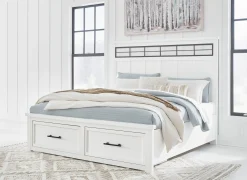 Hot American Furniture Galleries Ashbryn Queen Panel Storage Bed