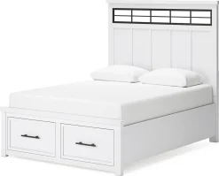 Hot American Furniture Galleries Ashbryn Queen Panel Storage Bed