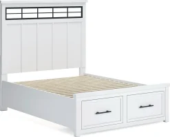 Hot American Furniture Galleries Ashbryn Queen Panel Storage Bed