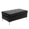 Best American Furniture Galleries Barrington Black Accent Ottoman