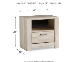 Fashion American Furniture Galleries Bellaby 1-Drawer Nightstand