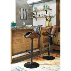 Sale American Furniture Galleries Bellatier Tall Upholstered Swivel Barstool