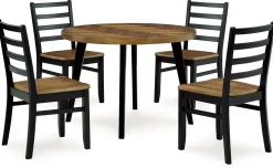 Clearance American Furniture Galleries Blondon Dining Table And 4 Chairs (Set Of 5)