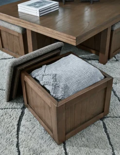 Hot American Furniture Galleries Boardernest Coffee Table with 4 Stools