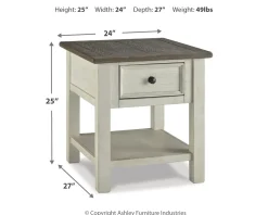 Hot American Furniture Galleries Bolanburg Rectangular End Table