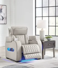 Online American Furniture Galleries Boyington Power Recliner with Adj Headrest