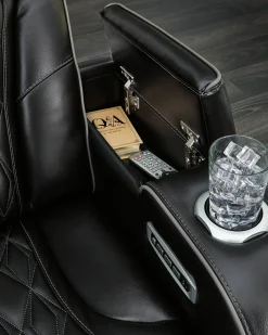 New American Furniture Galleries Boyington Power Recliner with Adj Headrest