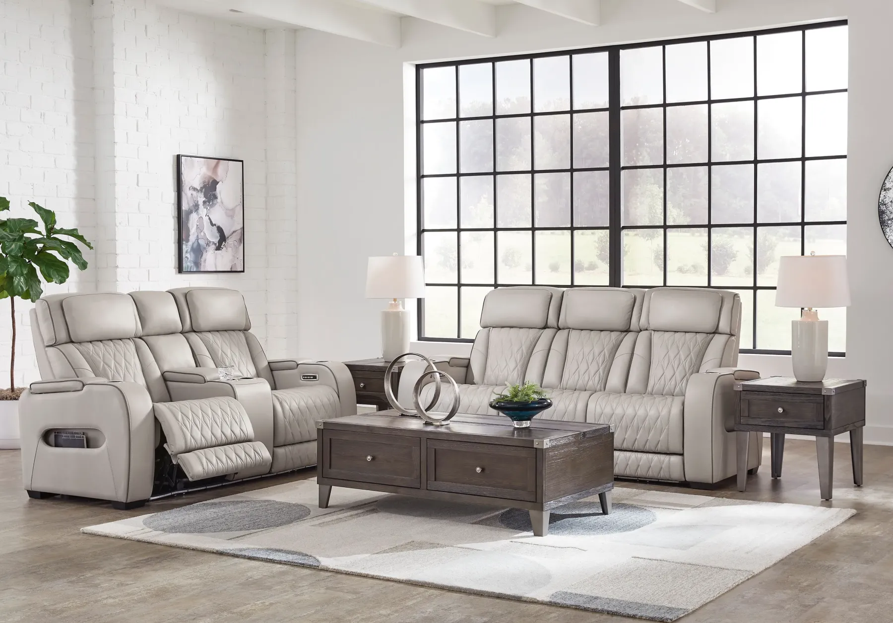 Hot American Furniture Galleries Boyington Power Reclining Sofa with Adj Headrest