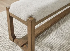 New American Furniture Galleries Cabalynn Upholstered Dining Bench