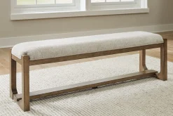 New American Furniture Galleries Cabalynn Upholstered Dining Bench