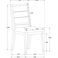 Hot American Furniture Galleries Elodie Wood Dining Side Chair and