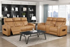 Sale American Furniture Galleries Fairway Dual Power Reclining Sofa