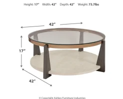 Online American Furniture Galleries Frazwa Round Coffee Table