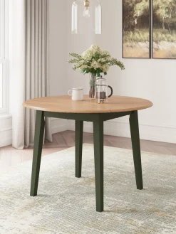 Sale American Furniture Galleries Gesthaven Round Drm Drop Leaf Table