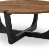 Discount American Furniture Galleries Hanneforth Round Coffee Table