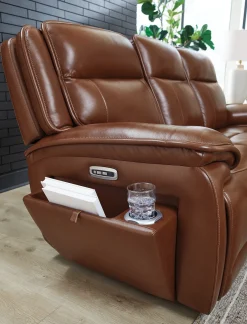 New American Furniture Galleries Healy Pier Pwr Rec Sofa With Adj Headrest