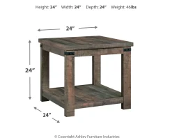 Online American Furniture Galleries Hollum Square End Table