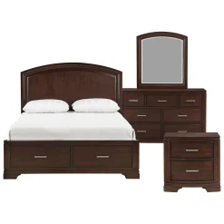New American Furniture Galleries Hudson 6-Piece Full Storage Bedroom Set