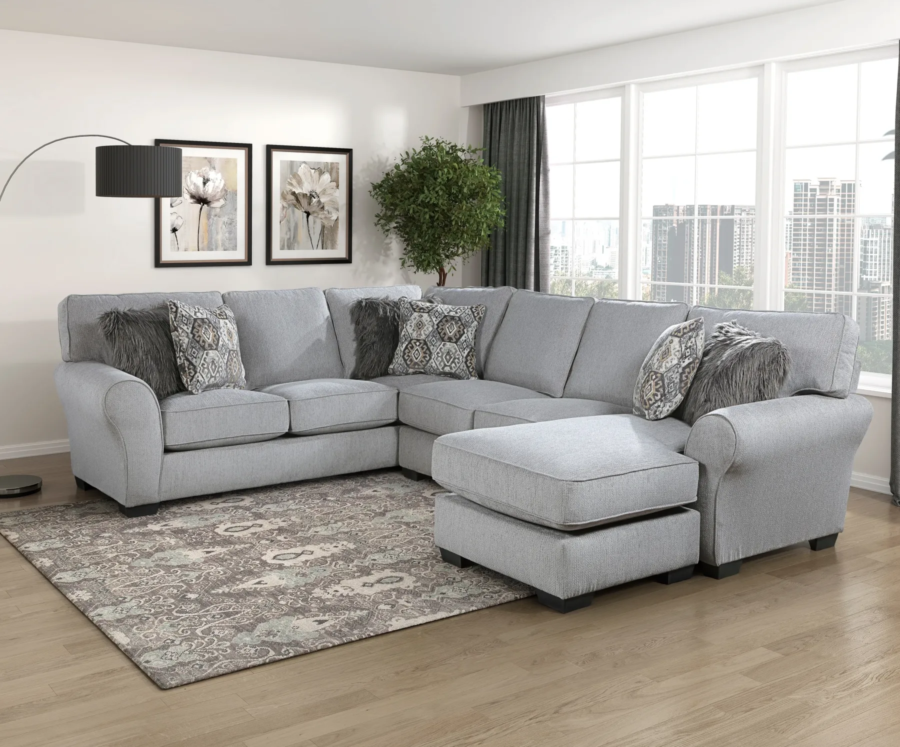 Fashion American Furniture Galleries Kieran 2-Piece Reversible Sectional