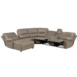 Clearance American Furniture Galleries LeGrande 6-Piece Power Reclining Sectional Sofa