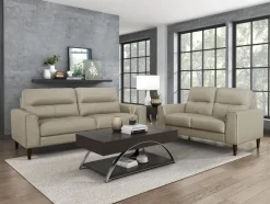 Clearance American Furniture Galleries Lewes Leather Sofa