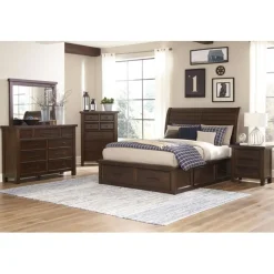Clearance American Furniture Galleries Logandale 6-Piece King Storage Bedroom Set
