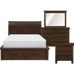 Discount American Furniture Galleries Logandale 6-Piece Queen Storage Bedroom Set