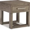 New American Furniture Galleries Loyaska Rectangular End Table