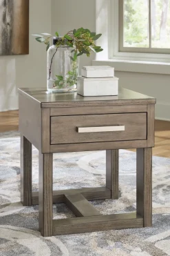 New American Furniture Galleries Loyaska Rectangular End Table