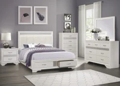 Online American Furniture Galleries Luster 6-Piece Queen Storage Bedroom Set
