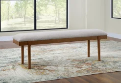New American Furniture Galleries Lyncott 59" Upholstered Dining Bench