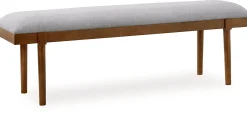 New American Furniture Galleries Lyncott 59" Upholstered Dining Bench