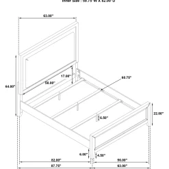 Sale American Furniture Galleries Marielle Marielle Queen LED Panel Bed