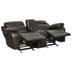 Fashion American Furniture Galleries Marille Reclining Console Loveseat