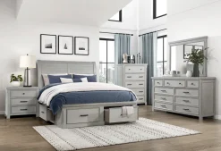Clearance American Furniture Galleries 1337 6-Piece King Storage Bedroom Set