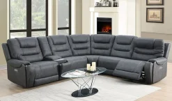 Best American Furniture Galleries 143 6-Piece Power Reclining Sectional