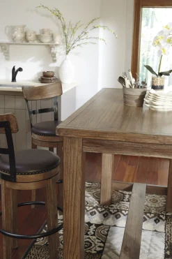 New American Furniture Galleries Pinnadel Tall Upholstered Swivel Barstool