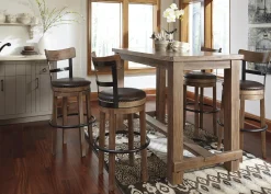 New American Furniture Galleries Pinnadel Tall Upholstered Swivel Barstool