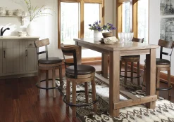 Best American Furniture Galleries Pinnadel Upholstered Swivel Barstool