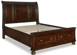 Sale American Furniture Galleries Porter Queen Sleigh Bed with 2 Storage Drawers