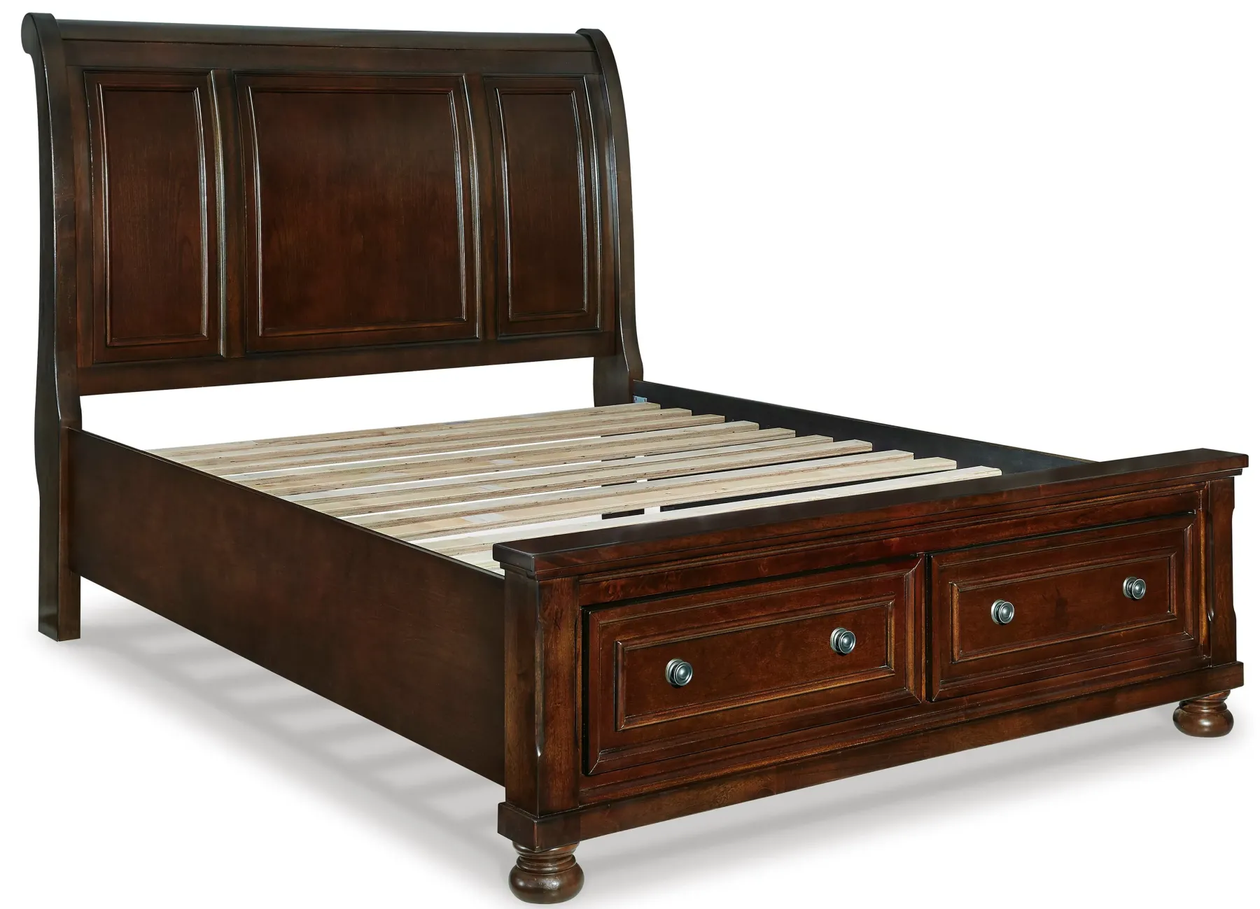 Sale American Furniture Galleries Porter Queen Sleigh Bed with 2 Storage Drawers