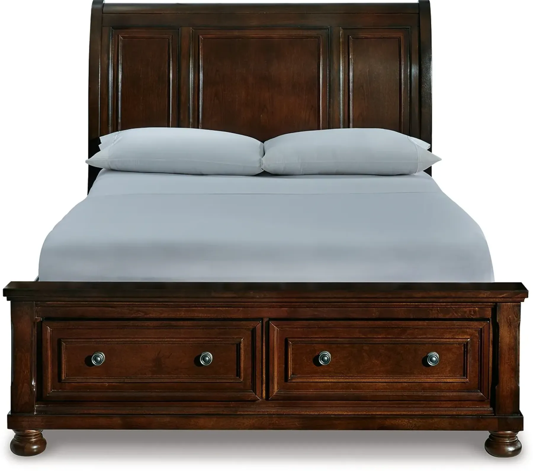 Sale American Furniture Galleries Porter Queen Sleigh Bed with 2 Storage Drawers