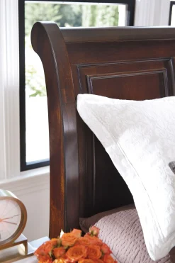 Sale American Furniture Galleries Porter Queen Sleigh Bed with 2 Storage Drawers